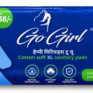 Go Girl XL cotton soft sanitary pads 280mm pack of 7, MRP Rs 38