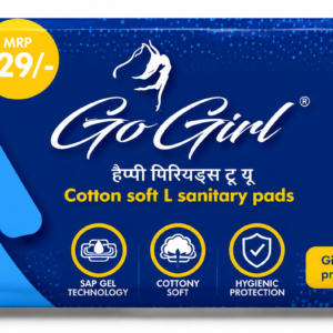 Go Girl L cotton soft sanitary pads 240mm pack of 6, MRP Rs 29